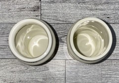 2 M.J. Hummel Cham,Switzerland Spice Jars w/ Lids 1987/1993 ARS AG MADE IN JAPAN