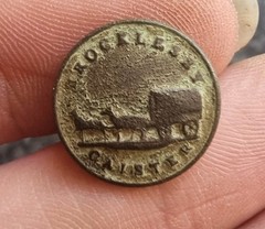 Brocklesby Caister Button Cufflink Early Transport / Livery / Advertising Find