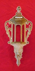 Vintage Set 2 Hollywood Regency Ornate Gold Wall Pocket Victorian Street Lantern