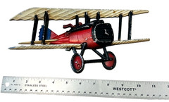 Vtg 1975/76 Homco Biplane WW2 War Airplane Metal Wall Decor USA Set of 2