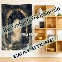 Rich Gothic Arch Wall Hanging Tapestry haunted dreamscape 39X59 in