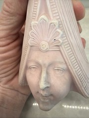 Rare Art Nouveau GYPSY Bisque Porcelain Hatpin Holder by Schafer & Vater Germany
