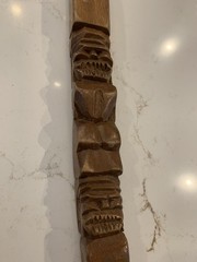 Vintage 22” Carved Wooden BIG Fork And Spoon Set Wall Decor Folk Art 1990’s
