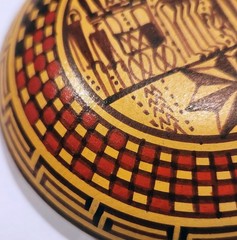 Hand Made In Greece 800 BC Copy Reproduction Geometric Clay Pottery Trinket Box