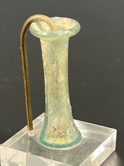 Lot of 2 Roman glass Unguentarium with nice Irridescence circa 1-3 rd century AD