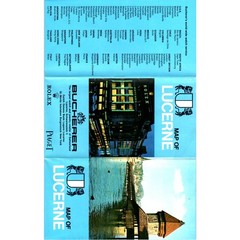Vintage Bucherer Lucerne Rolex FOld Out Map of Lucerne & Catalog Brochure AD7