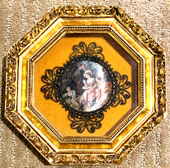 Pair of Decorative Ornate Neoclassical Greek Roman Style Wall Hangings Framed