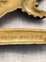 1976 HOMCO SEXTON RUNNING BACK # 88 CENTER #12 WIDE RECEIVER #1 METAL DECOR NFL