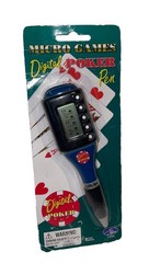 NEW NOS Digital POKER Pen Blue MICRO GAMES Handheld Fun