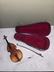 Wooden Miniature Bass Cello Model for Decoration 8 inches long