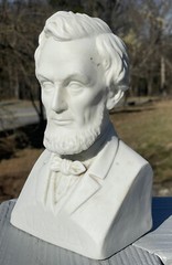 Antique Rare 19th C European Porcelain Bisque Parian Ware Bust Abraham Lincoln
