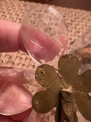 Vintage Metal Toleware Made In Italy Glass Crystal Petals Flowers Wall Hooks