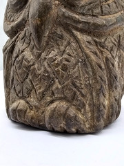 300 BC Ancient Greek Roman Statue Owl Athena Pure Stone Large Carved Artifact