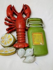 Vintage Homco Lobster Plastic Wall Decor #7753 Made In USA