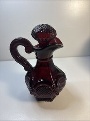 Vintage Avon Cape Cod Ruby Red Plater,Goblets,Sugar, Creamer, Decanter 19Pcs.