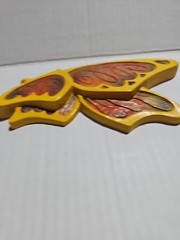 Vintage 1973 Universal Statuary Butterfly Yellow Orange Retro Plastic Wall Decor