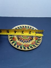 Byzantine Mosaic Brass and Cloisonné Enamel Wall Hanging Handmade in Greece 5″