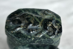 300 BC Authentic Ancient Roman hololith Ring Engraved Gemstone Bull MUSEUM GRADE