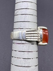 Natural Carnelian Agate Pure Sliver Antique Ring From Afghanistan 🇦🇫