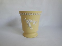 Wedgwood Primrose Yellow Jasperware Prunus Cherry Blossom Vase