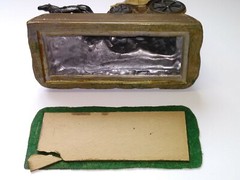 Vintage Painted Cast Aluminum Horses & Stagecoach Bookend Doorstop Carriage