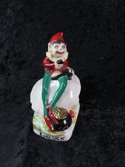 Belleek Irish Vintage RARE! Leprechaun Painted 5-1/4” Elf, Knome 3rd Green Mark