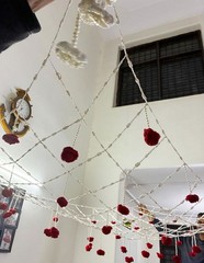 Indian Punjabi Bridal Entry Crochet Phoolon Ki Chaddar Wedding Flower Canopy