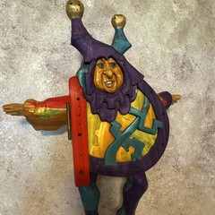 BEAUTIFUL Rare Vintage Signed Wood sculpture Wall Hanging Trinket Box R.A. Pitz