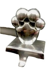 Adorable Cast Aluminum Dog Paw Christmas Stocking Or Leash Holder