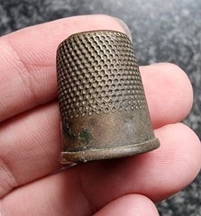 Post Medieval / Georgian Thimble Metal Detecting Find Antique 21x20mm (80)