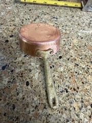 Vintage Copper Kitchenware Lot Small Cup Pot Pan Funnel Kettle