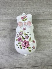 VINTAGE AVON Ceramic Pig Pomander PAMPERED PIGLET 1978 Ceramarte Sachet