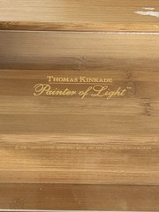 Vintage 2000 Hallmark Thomas Kinkade “Painter Of Light” 6 Coasters W/Wood Box