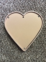 Vintage HOMCO 9837 Pink Heart Floral Wall Plaques Set of 2 Barbara Mock