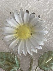 Vintage Italian Tole Hook Daisy Neiman Marcus Cottage Shabby Chic