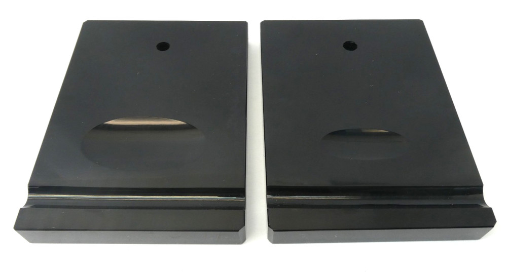 Black Glass Unusual Desk Accessory Unknown Base Onyx Displays Trophy Bases