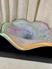 Vintage Murano Hand Blown Art Glass Centerpiece Bowl
