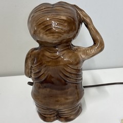 Vintage 1980s E.T. Night Light Lamp Hand Painted Ceramic Rare Working As Should
