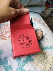 Vtg 2000 Signed Kevin Francis Face Pot Bill Clinton Trinket Box