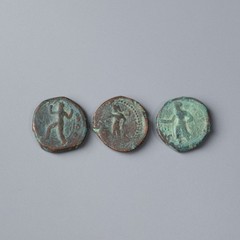 Ancient Kushan Bronze Coins [3pcs, 26gram]
