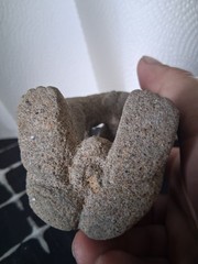 Pre-Columbian Carved Basalt Sqauting & Smoking Sukia ~ Costa Rica C. 800-1200 AD