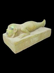 RARE ANTIQUE ANCIENT EGYPTIAN Statue Heavy Stone God Seth with Devil Head Fish