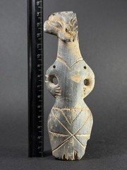 RARE ANCIENT VINCA NEOLITHIC STONE CARVED STATUETTE OF ALIEN LIKE FIGURINE