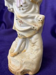 VTG Bisque Edwardian Lady Figurine – Fern Importation- Hand Painted-Japan