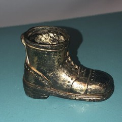 Vintage Metal Figurine #4 Combat Boot Match Holder