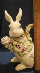 Fitz & Floyd Fauna and Flora 2003 Teapot Rabbit Tea Bunny Spring RARE
