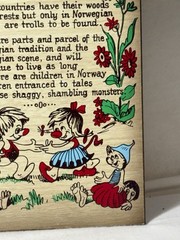 Trolls In Norway Vtg Wall Hanging Decor Made in Norway Perfect