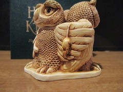 Harmony Kingdom Wise Guys Three Owls UK Made Marble Resin Box Figurine SGN