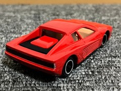 Tomica Ferrari Testarossa Japan No.91 Clear Case Age-Related Wear