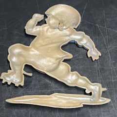 1976 homco cast Metal football players USA Made Wall Hangers… Aluminum?